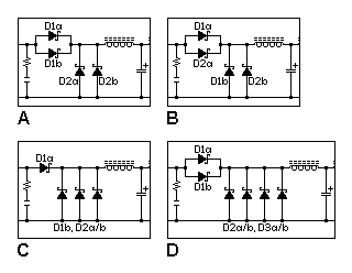 Various rectifier arrangements in forward topology.png